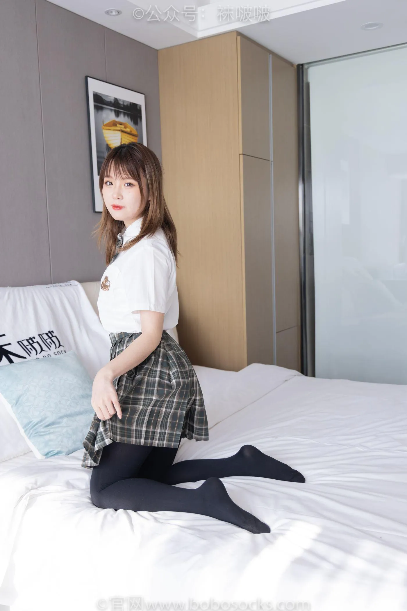 [BoBoSocks袜啵啵]NO.056 朵朵-JK制服、皮鞋、厚黑丝 [135P]插图2